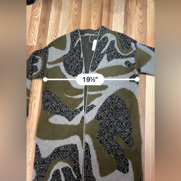 Camo eyelash knit cardigan NWT - Picture 7 of 8